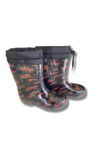 belixspor Konçlu Plush Women's Rain Boots 36-40 Red