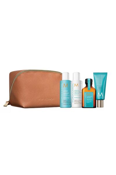 Moroccanoil Hydration Essentials Set: Shampoo 70ml, Conditioner 70ml, Hand Cream 40ml, Oil 25ml