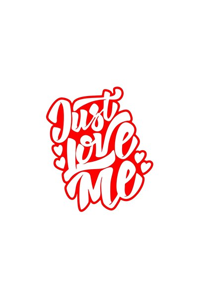 Reysa Tasarım Just Love Me Sticker 17X17 cm Red