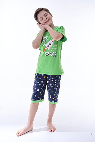 FORMO Boy's 100% Natural Cotton Short Sleeve Capri Pajama Set
