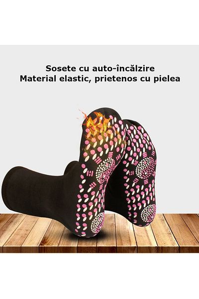 Influential Tech Set de șosete terapeutice din turmalină, unisex, confortabile, îmbunătățesc circulația, mărime universală, 2 buc.