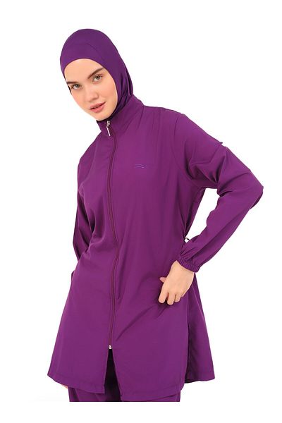 ALFASA Basic Hijab Swimsuit - - Purple -