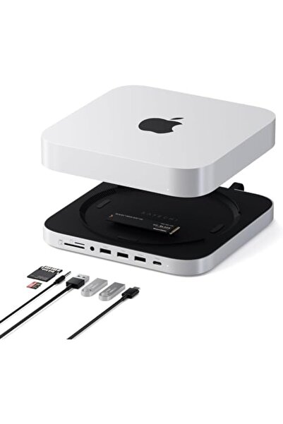 Satechi Satechi Mac Mini Hub & Stand with SSD Enclosure for NVME/SATA M.2