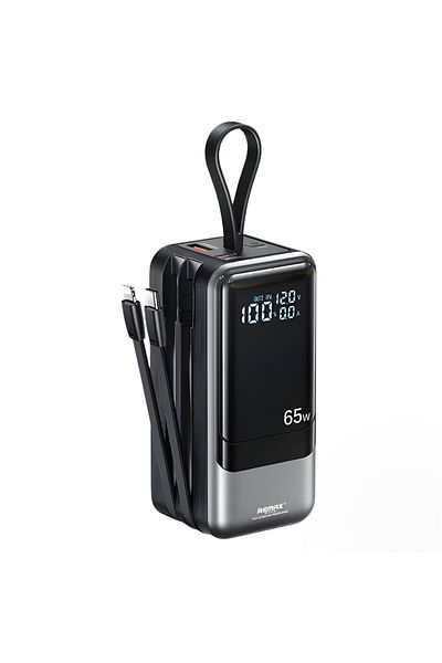 Remax Mena Power Bank 65W+60W PD+QC Fast Charging Dinba Series with 2 Data Cables, Battery Safe and