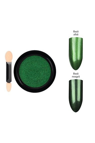 LUXORISE Pudră pigmentară pentru unghii LUXORISE, Lucky Green