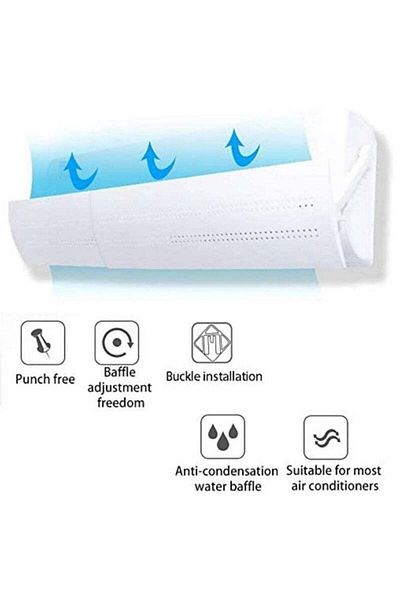 COOYA Retractable Air Conditioner Deflector, Split AC Air Conditioning Baffles