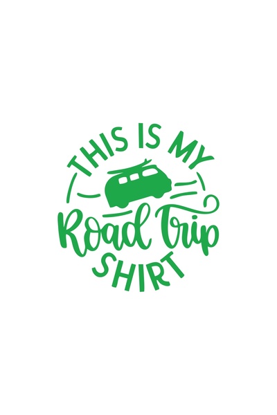 Reysa Tasarım هذه ملصق قميص رحلة الطريق الخاص بي مقاس 17 × 17 سم باللون الأخضر