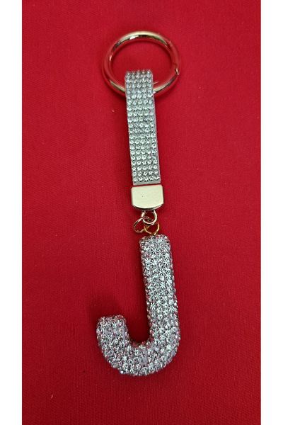 Land of Souvenir Luxury Letter Keychain with Zircon Stone