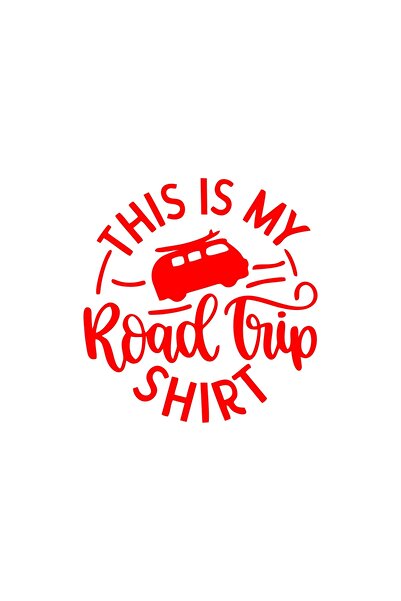 Reysa Tasarım هذه ملصق قميص رحلة الطريق الخاص بي مقاس 17 × 17 سم باللون الأحمر