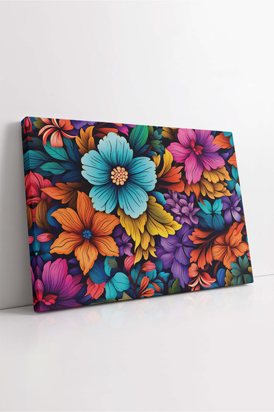 KOSS Dijital Tablou de pânză de lux cu flori, pânză colorată, pictură în culo...