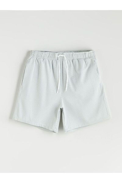 LC Waikiki Southblue Short Length Striped Men's Swim Shorts
