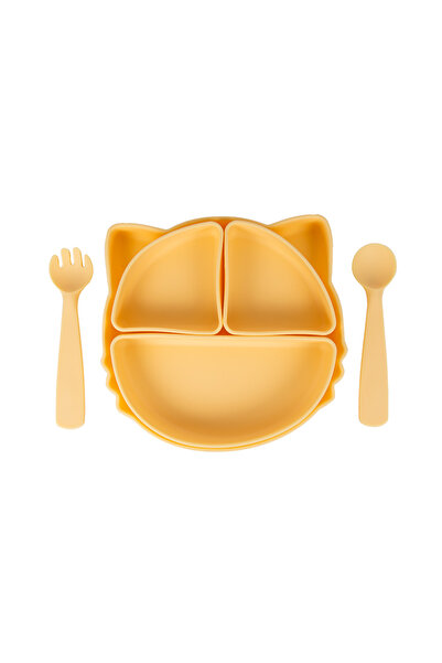 Babies Basic Silicone Feeding Set,with removable section,with Suction Plate, ...