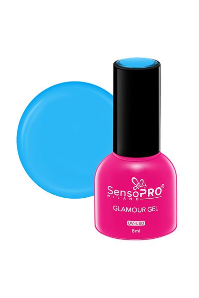 SensoPRO Milano Oja semipermanentă Glamour Gel 8ml, Albastru electric #34