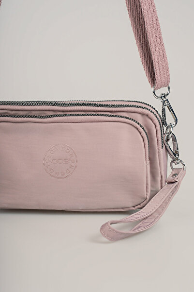 Getcho Herpre Pink Women's Crossbody Bag Small Size Double Zipper Lightweight Sports Model for Daily Use