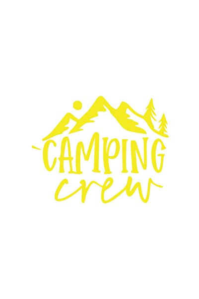 Reysa Tasarım ملصق طاقم التخييم مقاس 17x17 سم أصفر