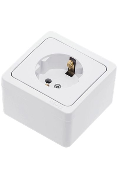 LiderGlobal Surface mounted grounded socket