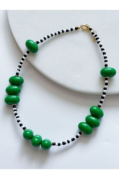 CHARMLUCKY COLORED BEAD NECKLACE