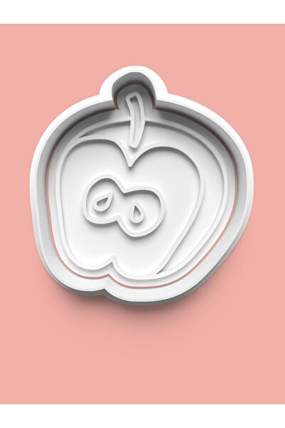 AKTASTORE قالب بسكويت على شكل تفاحة وقالب عجينة السكر