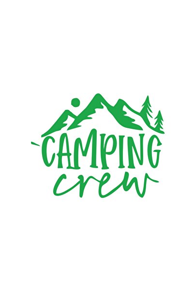 Reysa Tasarım ملصق طاقم التخييم مقاس 17 × 17 سم باللون الأخضر