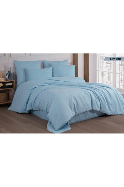 EVRİZON طقم غطاء لحاف مزدوج من الساتان