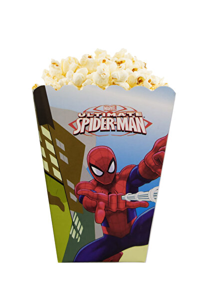 SPIDERMAN 8 Adet Spiderman Mısır Kutusu Örümcek Adam Popcorn Mısır Kutusu