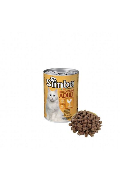 Simba Cat with Fresh Chicken Pieces in Broth Pack of 12*415Gram