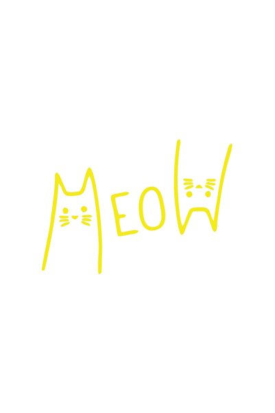 Reysa Tasarım ملصق مياو كات مقاس 17×17 سم أصفر