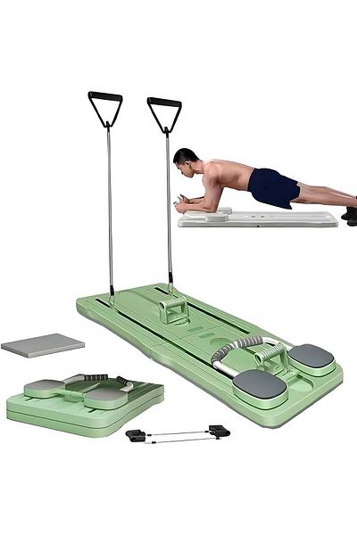 Fitness World Foldable 5-in-1 Pilates Workout Board for Push-Ups, Ab Training & Arm Strengthening - Home Exercise