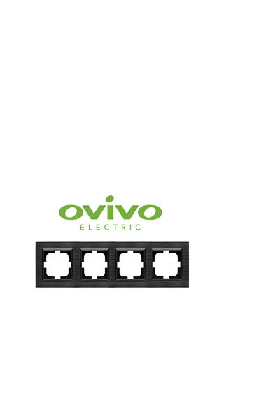 LiderGlobal Anthracite quadruple frame quantum - compatible frame for socket and switch