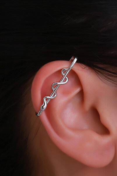 Bayar Gold 14 Ayar Altın Yılan Industrial Earcuff