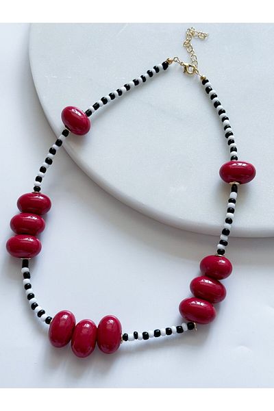 CHARMLUCKY COLORED BEAD NECKLACE