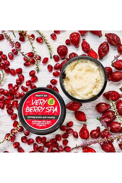 Beauty Jar Vitamin C exfoliant for face and lips, Very berry spa, Beauty Jar, 120 g