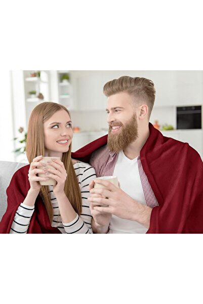 Fabienne Silky Soft Double Blanket Maroon 200x220cm Flannel Throw Blanket 280 GSM