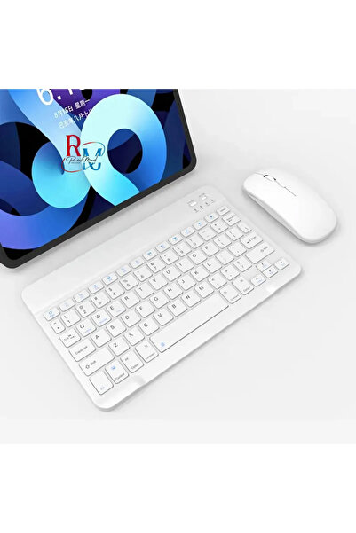 redmud teknoloji Samsung Galaxy Tab S9 FE Plus X610 12.4 inç İle Uyumlu Standlı Kılıf Ve Klavye Mouse 2 li Set