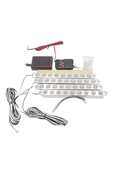 Otovo Yüksek Parlaklıklı Çift Renkli 4x9 Led Panjur Çakar Lamba Kırmızı/Beyaz...