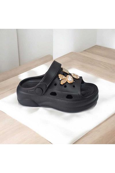 fikret bağcı Children's Eva Open Toe Slippers with Removable Accessories