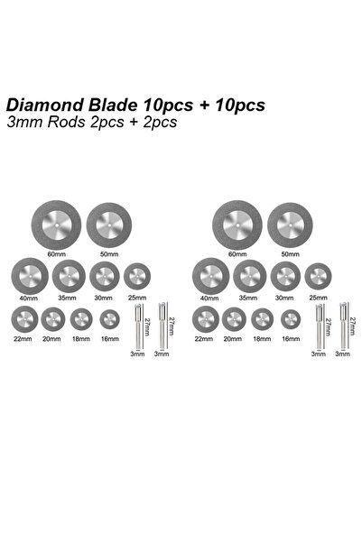 Choice4 مجموعة شفرات ماسية (20 قطعة) - قرص قطع ماسي - منشار دائري - أداة دوار...