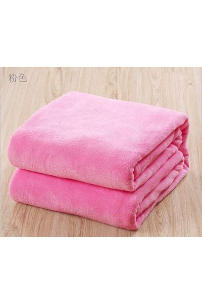 Fabienne Silky Soft Single Blanket Pink 150x200cm Flannel Throw Blanket 280 GSM