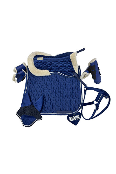 ATEX BİNİCİLİK Eyer Altı Set, Eyer Altı Tam Ful Set, Ipek Kadife Kumaş Lacive...