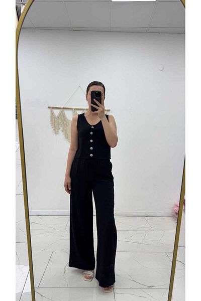 Maison La Femme Women's Buttoned Vest Pants Suit