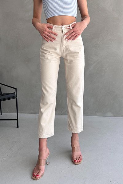ZAROLİ Beige Pocket Regular Cut Ankle Length Trousers