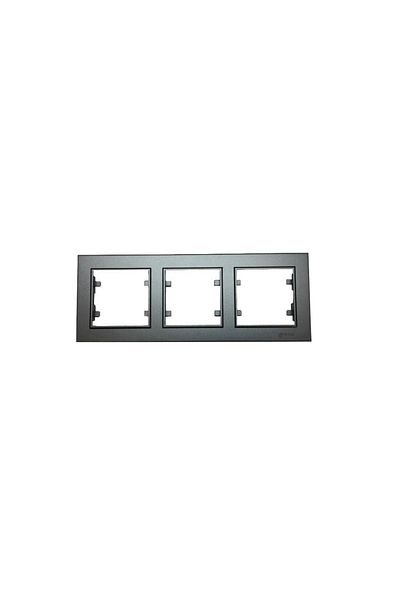LiderGlobal Smoked 3-piece frame - compatible frame for socket and switch