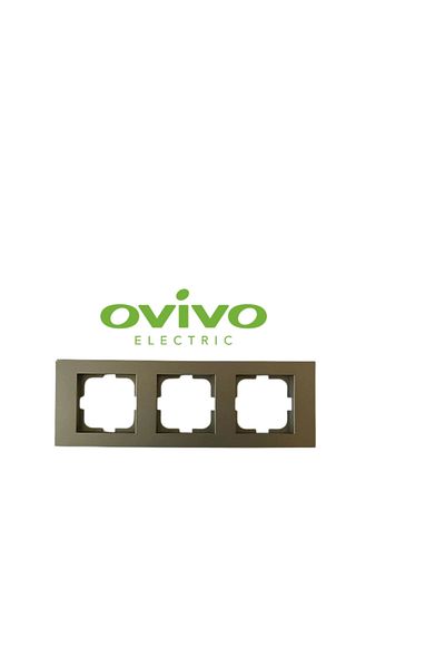 LiderGlobal Anthracite triple frame grano - compatible frame for socket and switch