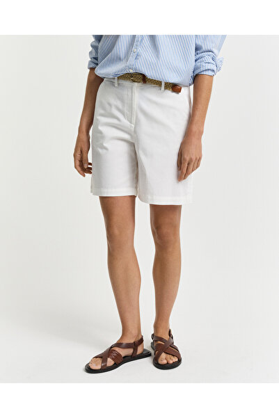 Gant Kadın Beyaz Regular Fit Şort