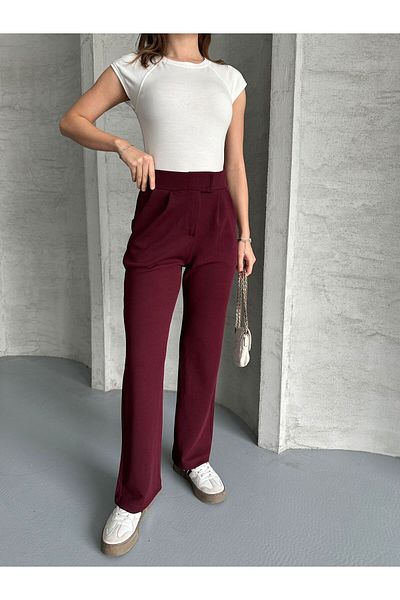 RPT MODA High Waist Cirtli Belt Palazzo Pants