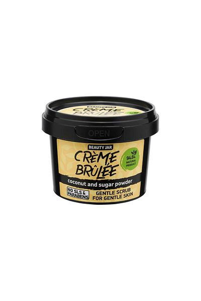 Beauty Jar Facial scrub for sensitive skin, with coconut powder and sugar, Creme Brulee, Beauty Jar, 120g