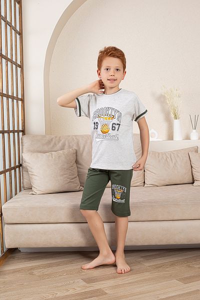 FORMO Boys' 100% Natural Cotton Short Sleeve Pajama Set