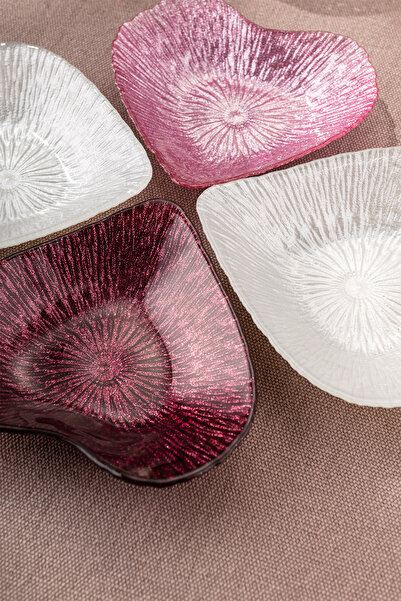 Emsan Amore 4 Piece Glass Bowl 16 cm