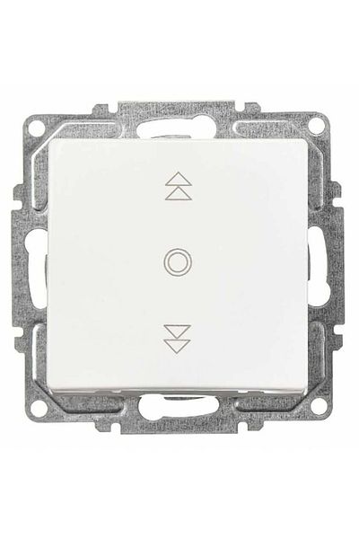LiderGlobal Visage white blinds single remote control frameless - compatible frame for socket and switch