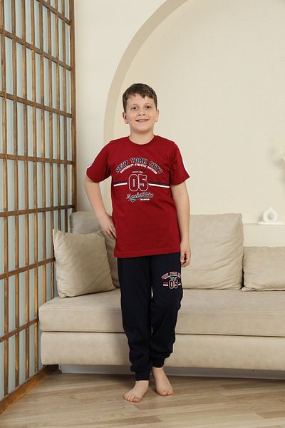 FORMO Set pijamale cu mânecă scurtă pentru băiat, 100% bumbac natural